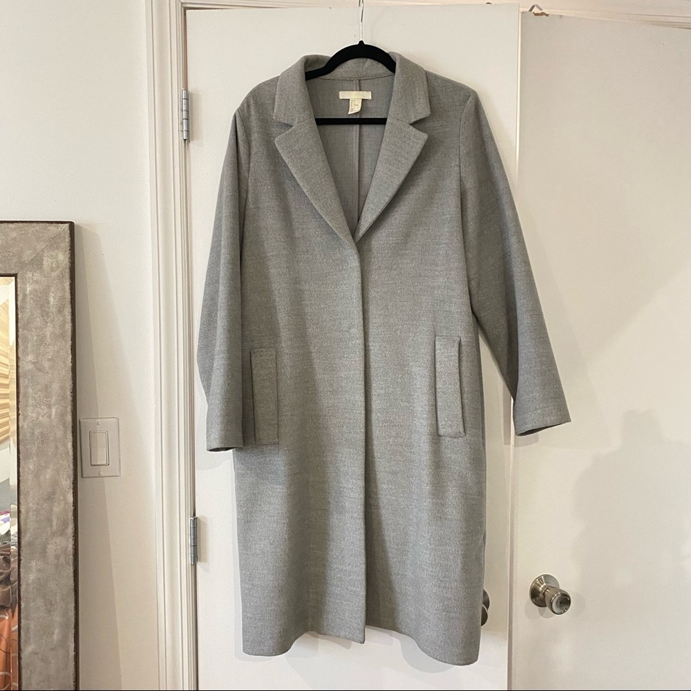 Gray trench coat